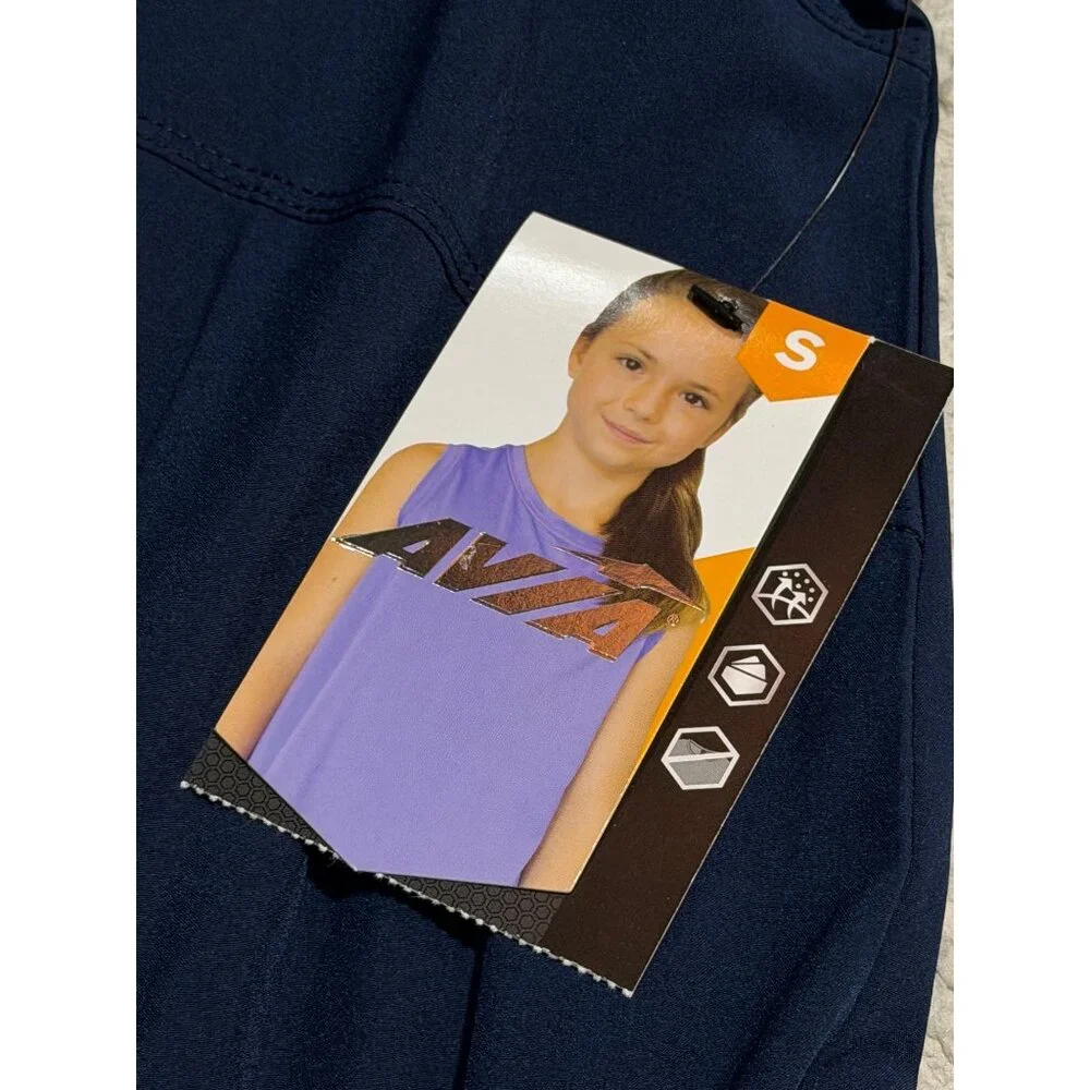 NWT Avia Studio Girls Small 6/6X Navy Hooded Romper One-Piece Casual Activewear - Picture 4 of 5